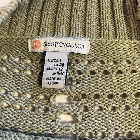Sisstrevolution Women's Sun Daze Sweater Size Large Olive Green - Picture 8 of 9